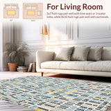 Ultra Soft Area Rug, Non Slip, Stain Resistant, Washable Area Rugs for Living Room, Bedroom, Contemporary Fun Quote Bathroom Piece(Blue)