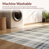 Ultra Soft Area Rug, Non Slip, Stain Resistant, Washable Area Rugs for Living Room, Bedroom, Contemporary Soft Lattice Design(Beige)