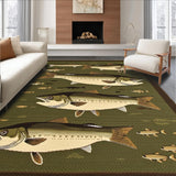 Earthy Tones Nature Inspired Motif(Green)