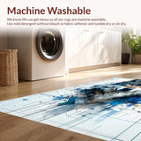 Ultra Soft Area Rug, Non Slip, Stain Resistant, Washable Area Rugs for Living Room, Bedroom, Timeless Ethereal Wolf Ensemble(Gray)