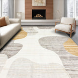 Ultra Soft Area Rug, Non Slip, Stain Resistant, Washable Area Rugs for Living Room, Bedroom, Boho Chic Area Abstract Beige and Cream Color Fusion(Beige)
