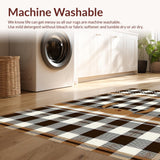 Ultra Soft Area Rug, Non Slip, Stain Resistant, Washable Area Rugs for Living Room, Bedroom, Bright Farmhouse Style Easter Decor(Brown)