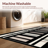 Ultra Soft Area Rug, Non Slip, Stain Resistant, Washable Area Rugs for Living Room, Bedroom, Luxurious Graphic Hide Design(Beige)