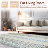 Ultra Soft Area Rug, Non Slip, Stain Resistant, Washable Area Rugs for Living Room, Bedroom, Elegant Curvy Edge Aesthetic(Gray)