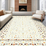 Ultra Soft Area Rug, Non Slip, Stain Resistant, Washable Area Rugs for Living Room, Bedroom, Trendy Warm-Toned Decorative Piece(Beige)