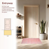 Ultra Soft Area Rug, Non Slip, Stain Resistant, Washable Area Rugs for Living Room, Bedroom, Soft Pink Bow Embellished Rug with Elegant Style(Pink)
