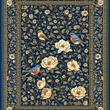 Elegant Blue Hued Botanical Bliss(Blue)