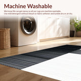 Ultra Soft Area Rug, Non Slip, Stain Resistant, Washable Area Rugs for Living Room, Bedroom, Sophisticated Circular Artistry(Black)