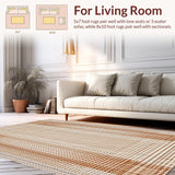 Ultra Soft Area Rug, Non Slip, Stain Resistant, Washable Area Rugs for Living Room, Bedroom, Fun Playful Western Print Design(Beige)