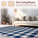 Artistic Dusk Blue Gingham Visual Appeal(Blue)