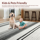 Chic Black And White Striped Front Porch Stripe Area(White)