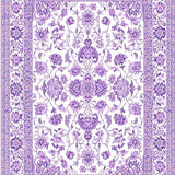 Ultra Soft Area Rug, Non Slip, Stain Resistant, Washable Area Rugs for Living Room, Bedroom, Chic Vintage Purple Blossom Design(Purple)