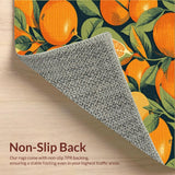 Ultra Soft Area Rug, Non Slip, Stain Resistant, Washable Area Rugs for Living Room, Bedroom, Vibrant Organic Patterned Mat(Orange)