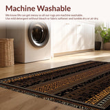 Ultra Soft Area Rug, Non Slip, Stain Resistant, Washable Area Rugs for Living Room, Bedroom, Chic Luxe Safari Aesthetic(Black)