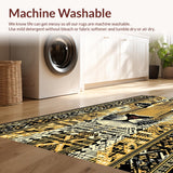 Ultra Soft Area Rug, Non Slip, Stain Resistant, Washable Area Rugs for Living Room, Bedroom, Modern Chic Safari Aesthetic(Gold)