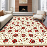 Ultra Soft Area Rug, Non Slip, Stain Resistant, Washable Area Rugs for Living Room, Bedroom, Elegant Floral Area Pet & Kid Proof Non Slip(Beige)