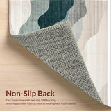 Ultra Soft Area Rug, Non Slip, Stain Resistant, Washable Area Rugs for Living Room, Bedroom, Elegant Soft Neutral Toned Canvas(Gray)