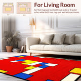 Dynamic Rainbow Patterned Playmat(Red)
