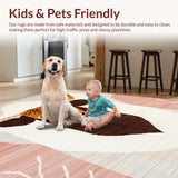 Ultra Soft Area Rug, Non Slip, Stain Resistant, Washable Area Rugs for Living Room, Bedroom, Quirky Nature-Inspired Decorative Piece(Brown)