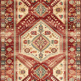 Ultra Soft Area Rug, Non Slip, Stain Resistant, Washable Area Rugs for Living Room, Bedroom, Chic Multicolor Medallion Style(Red)
