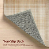 Ultra Soft Area Rug, Non Slip, Stain Resistant, Washable Area Rugs for Living Room, Bedroom, Cozy Neutral Braided Aesthetic(Beige)