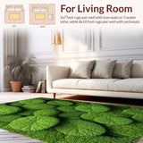 Ultra Soft Area Rug, Non Slip, Stain Resistant, Washable Area Rugs for Living Room, Bedroom, 3D Moss Playroom Pet-Friendly Ultra Soft Floor Mat(Green)