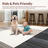 Ultra Soft Area Rug, Non Slip, Stain Resistant, Washable Area Rugs for Living Room, Bedroom, Small Area for Entryway Beige Grey Modern Abstract Design(Gray)