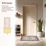 Ultra Soft Area Rug, Non Slip, Stain Resistant, Washable Area Rugs for Living Room, Bedroom, Trendy Cozy Color Block Design(Ivory)