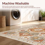 Shabby Chic Turmeric Non Slip Large Area(Beige)