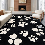 Ultra Soft Area Rug, Non Slip, Stain Resistant, Washable Area Rugs for Living Room, Bedroom, Stylish Abstract Animal Pattern(Black)