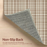 Trendy Beige Checkered for Chic Home Aesthetics(Brown)
