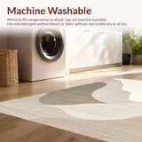 Ultra Soft Area Rug, Non Slip, Stain Resistant, Washable Area Rugs for Living Room, Bedroom, Modern Subtle Gradient Elegance(Beige)