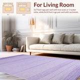 Ultra Soft Area Rug, Non Slip, Stain Resistant, Washable Area Rugs for Living Room, Bedroom, Calming Subtle Shag Design(Purple)
