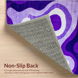 Ultra Soft Area Rug, Non Slip, Stain Resistant, Washable Area Rugs for Living Room, Bedroom, Stylish Funky Gradient Style(Purple)