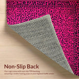 Ultra Soft Area Rug, Non Slip, Stain Resistant, Washable Area Rugs for Living Room, Bedroom, Striking Contemporary Animal Print(Pink)