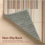 Ultra Soft Area Rug, Non Slip, Stain Resistant, Washable Area Rugs for Living Room, Bedroom, Contemporary Organic Shape Runner(Beige)
