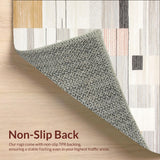 Ultra Soft Area Rug, Non Slip, Stain Resistant, Washable Area Rugs for Living Room, Bedroom, Abstract Boho Harmony with Geometric Lines and Earthy Tones(Gray)