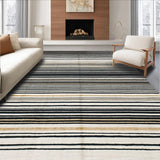 Ultra Soft Area Rug, Non Slip, Stain Resistant, Washable Area Rugs for Living Room, Bedroom, Black White Striped Floor Carpet, Bold Style(Black)