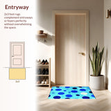 Ultra Soft Area Rug, Non Slip, Stain Resistant, Washable Area Rugs for Living Room, Bedroom, Charming Educational Blue Rug(Blue)
