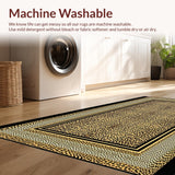 Ultra Soft Area Rug, Non Slip, Stain Resistant, Washable Area Rugs for Living Room, Bedroom, Neutral Toned Leopard Pattern(Beige)