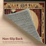 Ultra Soft Area Rug, Non Slip, Stain Resistant, Washable Area Rugs for Living Room, Bedroom, Charming Nautical Catch Design(Beige)