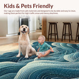 Ultra Soft Area Rug, Non Slip, Stain Resistant, Washable Area Rugs for Living Room, Bedroom, Coastal Sea Monster Tentacle Carpet(Blue)
