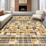 Distinctive Brown and White Geometric(Beige)