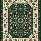 Ultra Soft Area Rug, Non Slip, Stain Resistant, Washable Area Rugs for Living Room, Bedroom, Whimsical Green Petal Design(Green)