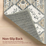 Ultra Soft Area Rug, Non Slip, Stain Resistant, Washable Area Rugs for Living Room, Bedroom, Elegant Earthy Tone Texture(Beige)