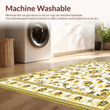 Vintage Floral Beige Area(White)