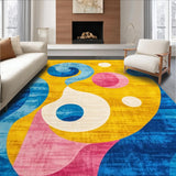 Ultra Soft Area Rug, Non Slip, Stain Resistant, Washable Area Rugs for Living Room, Bedroom, Contemporary Multi-Hued Pattern(Yellow)