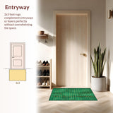 Ultra Soft Area Rug, Non Slip, Stain Resistant, Washable Area Rugs for Living Room, Bedroom, Elegant Abstract Linear Arrangement(Green)