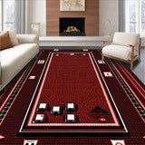 Ultra Soft Area Rug, Non Slip, Stain Resistant, Washable Area Rugs for Living Room, Bedroom, Vibrant Retro Dice Aesthetic(Red)