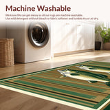 Ultra Soft Area Rug, Non Slip, Stain Resistant, Washable Area Rugs for Living Room, Bedroom, Charming Cabin Rustic Welcome Mat(Green)